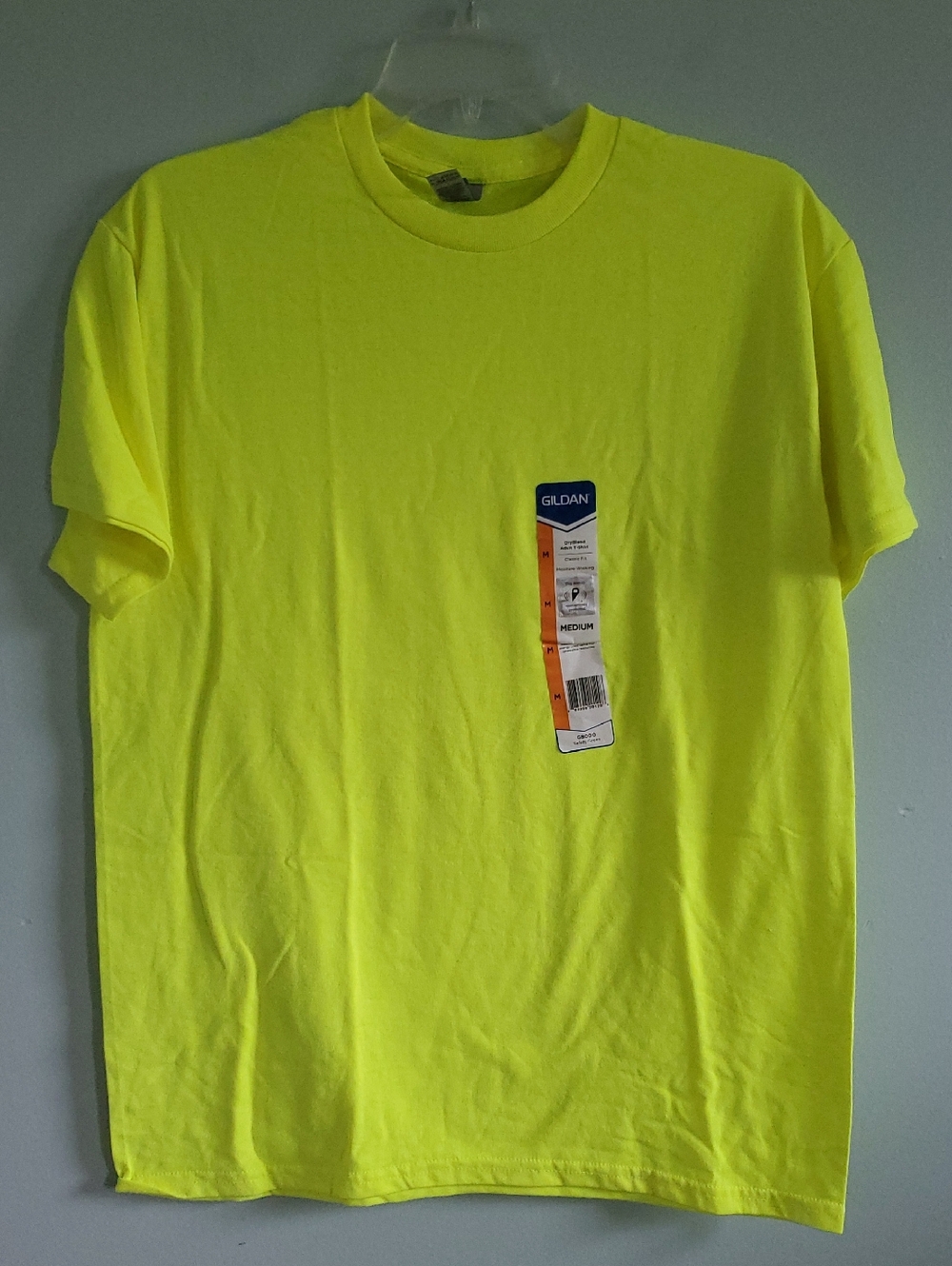 Gildan Men’s Neon Yellow Short Sleeve Crew Neck T-Shirt